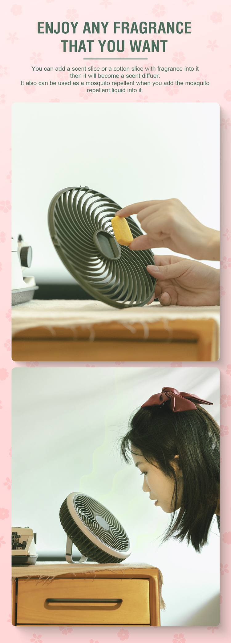 Portable Camping Fan YWF018 detail view
