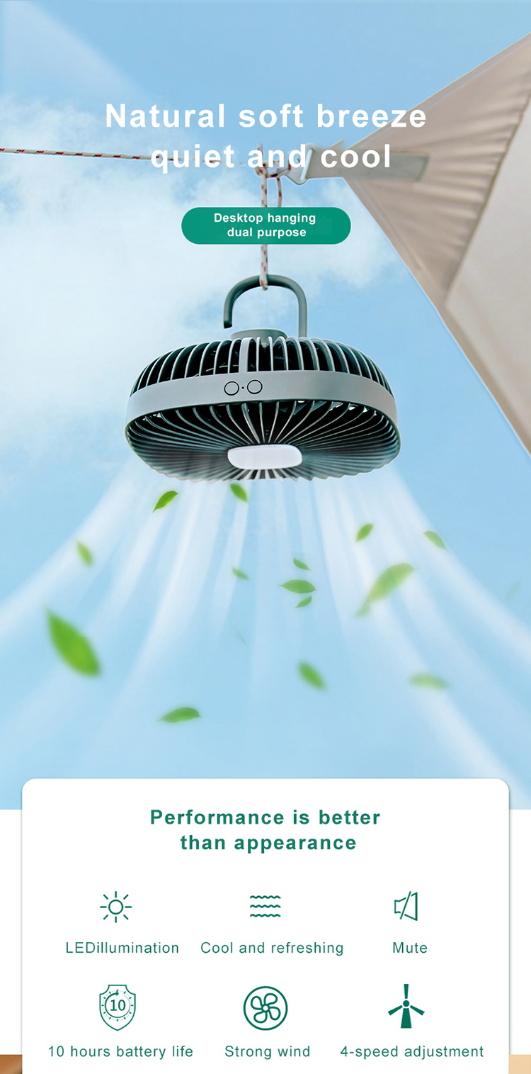 Portable Camping Fan YWF017 detail view