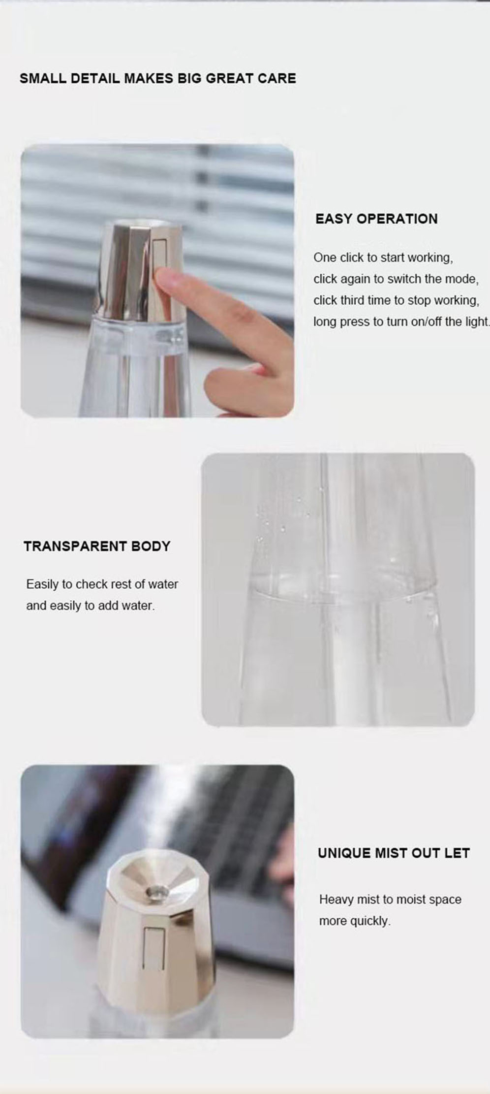 Humidifier YWH006 detail view