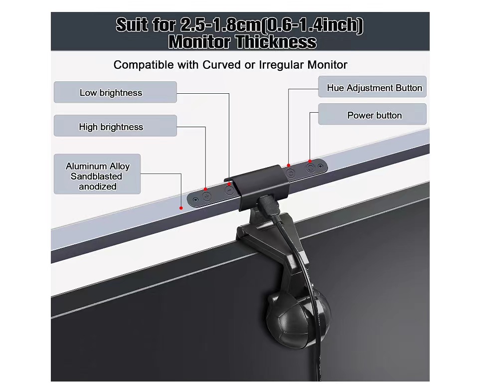 Monitor Light Bar YWD010 detail view